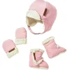 JJ Cole Conjunto de chapéus de inverno para crianças, luvas e botas Tomy , cor-de-rosa Hot