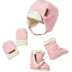 JJ Cole Conjunto de chapéus de inverno para crianças, luvas e botas Tomy , cor-de-rosa Hot