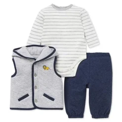 Little Me Conjunto de colete da selva Jaunty - Marinho Fashion