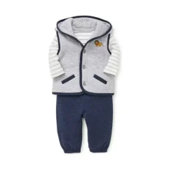 Little Me Conjunto de colete da selva Jaunty - Marinho Fashion