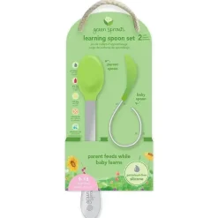 Iplay Conjunto de colheres de aprendizagem - Verde Fashion