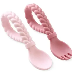 Itzy Ritzy Conjunto de colheres Sweetir Sliicone Baby Utensild Rosa Sale
