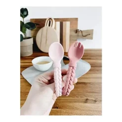 Itzy Ritzy Conjunto de colheres Sweetir Sliicone Baby Utensild Rosa Sale