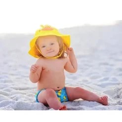Zoocchini Conjunto de fralda de banho e chapéu de sol Pato Best