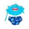Zoocchini Conjunto de fraldas de natação e chapéu de sol tubarão Sale