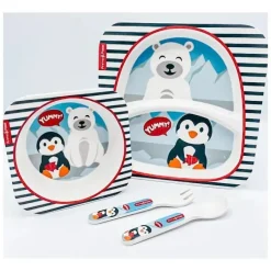 Primo Passi Conjunto de louça de bambu Kids - amigos de inverno Best