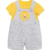 Little Me Conjunto de macacão de malha de algodão macio - Baby Boy Lion Sale