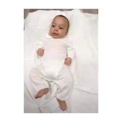 Will Beth Conjunto de macacão e cobertor de malha marfim para bebês Will' Beth, branco Clearance