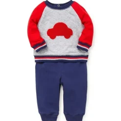 Little Me Conjunto de moletom Car Marinho Discount