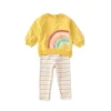 Little Me Conjunto de moletom Rainbow 2 peças - Amarelo Discount
