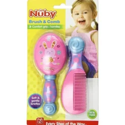 Nuby Conjunto de pente e escova Luv 'N Care, as cores podem variar Discount