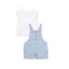 Little Me Conjunto de suéter de tricô arco-íris - Azul Sale