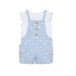 Little Me Conjunto de suéter de tricô arco-íris - Azul Sale
