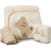 SpaSilk Conjunto de toalha e toalhinha com capuz , urso Discount
