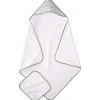 American Baby Company Conjunto de toalhas com capuz American Baby - Terry, cinza Hot