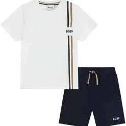 Hugo Boss Conjunto Mini Me Baby - Menino Branco e Azul Marinho New