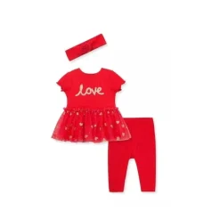 Little Me Conjunto Tutu Love - Vermelho Online