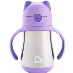 Munchkin Copo de Aço Inoxidável 8 Oz Cool Cat, Roxo Discount