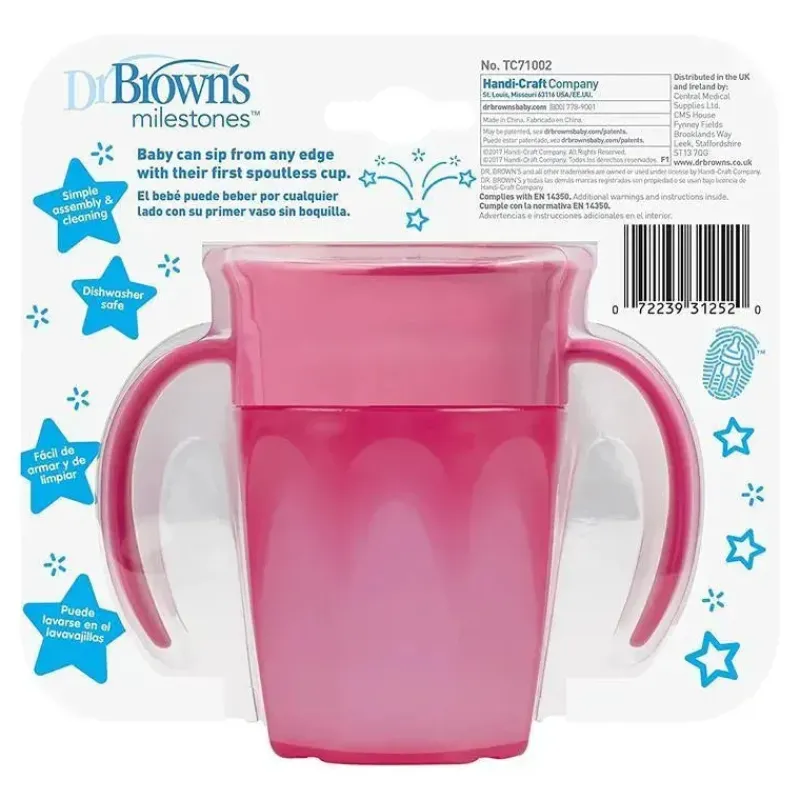 copo_de_treinamento_sem_b_SKUXbuCbUoa_3.webp Dr. Brown's Copo de treinamento sem bico Dr. Brown's Cheers 360, rosa Outlet