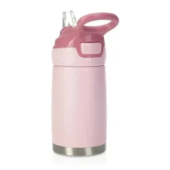 Nuby Copo Flip-It Reflex - Thristy Kids 10 onças de aço inoxidável, rosa New