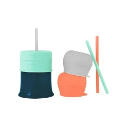Boon Copos e tampas de palha de silicone universal Snug Straw Best