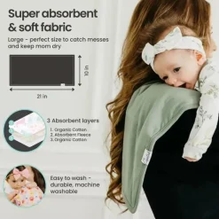 Copper Pearl - Conjunto de Panos para Arrotos 3Pk, White Basics Best
