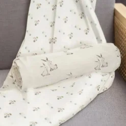 Crane - Bebê 100% Algodão Orgânico Coelhinho Único Envoltório para Bebê New