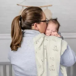 Crane - Bebê 100% Algodão Orgânico Coelhinho Único Envoltório para Bebê New