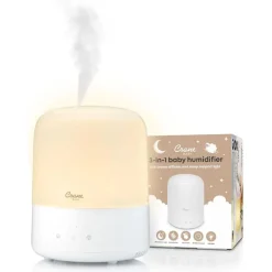 Crane - 3-In-1 Pediatric Cool Mist Humidifier And Aroma Diffuser And Sleep Support Light, 0.5 Gallon Clearance