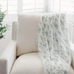 Crane Baby Parker Collection Musselina Swaddle Wraps Folha Estampada Clearance