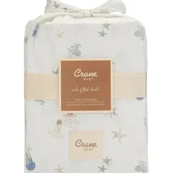 Crane Bedding - Cove Fitted Crib Sheet, Sea Life Outlet