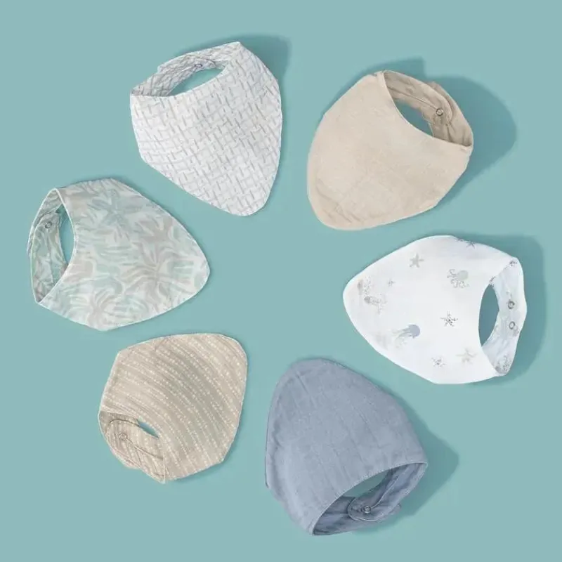 crane_bedding__cove_pc_mu_SKUh8uMXFZz_1.webp Crane Bedding - Cove 3-Pc. Muslin Bib Set, Ocean Life Sale