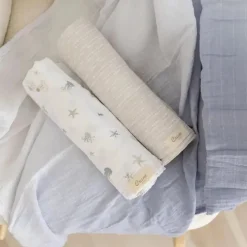 Crane Bedding - Cove 3-Pc. Swaddle Set, Sea Life New