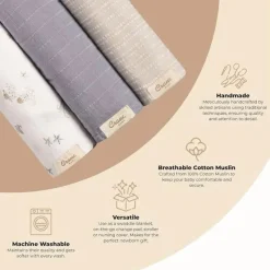 Crane Bedding - Cove 3-Pc. Swaddle Set, Sea Life New