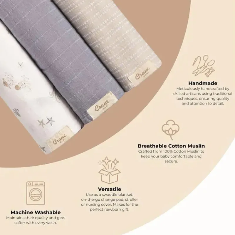 crane_bedding__cove_pc_sw_SKU5JCmGKK7_8.webp Crane Bedding - Cove 3-Pc. Swaddle Set, Sea Life New