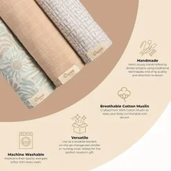 Crane Bedding - Cove 3-Pc. Swaddle Set, Beach Life Outlet