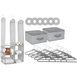 Delta Crianças - Conjunto de armazenamento de berçário com 24 unidades, Dove Grey Hot