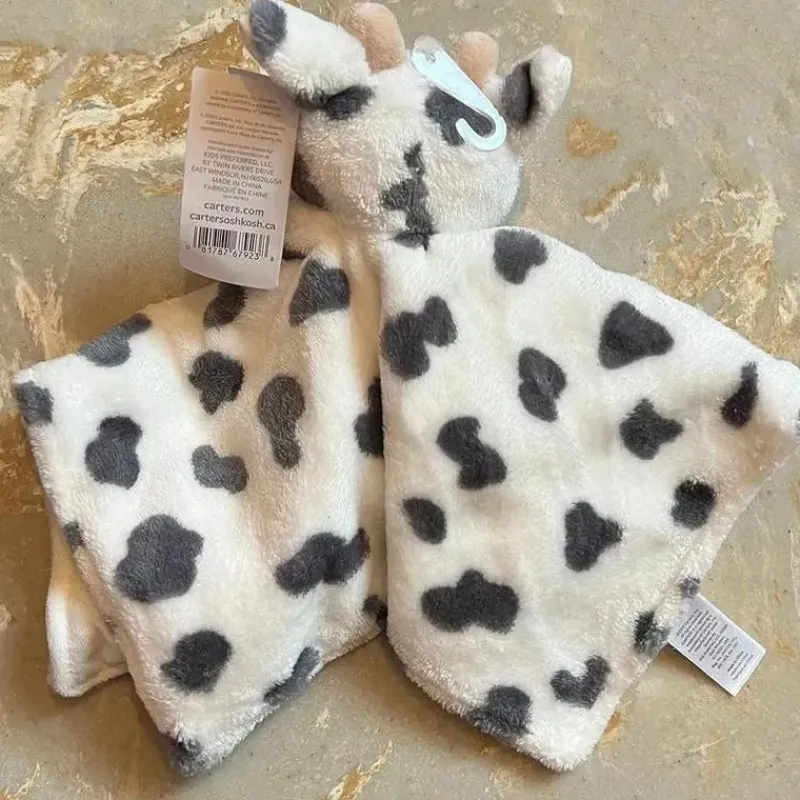 crianas_preferidas__carte_SKUhMNMw8BO_0.webp Kids Preferred Crianças preferidas – Carter's Cow Plush Stuffed Animal Snuggler Lovey Cobertor de segurança Hot