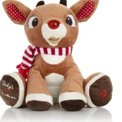 Kids Preferred Crianças preferidas - Papai Noel Rudolph, o bicho de pelúcia musical da rena do nariz vermelho, 20 cm Discount