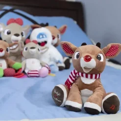 Kids Preferred Crianças preferidas - Papai Noel Rudolph, o bicho de pelúcia musical da rena do nariz vermelho, 20 cm Discount