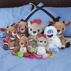 Kids Preferred Crianças preferidas - Papai Noel Rudolph, o bicho de pelúcia musical da rena do nariz vermelho, 20 cm Discount