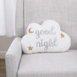 Crown Crafts - Little Love By Nojo Goodnight Cloud Almofada Decorativa New