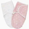 Crown Crafts Ellen DeGeneres 100% algodão 2 pacotes de cobertor de bebê menina 0-3 meses Outlet