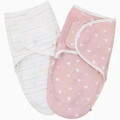 Crown Crafts Ellen DeGeneres 100% algodão 2 pacotes de cobertor de bebê menina 0-3 meses Outlet