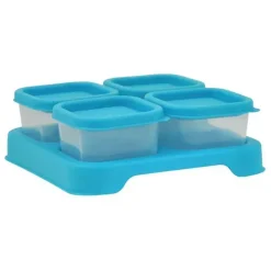 Iplay Cubos inquebráveis ​​de comida de bebê fresca - Aqua (2 onças) Online
