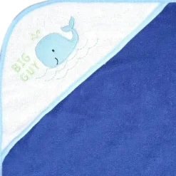 Cudlie - 3 Pk Toalha com Capuz Enrolada/Cardá-la, Big Guy Whale Outlet