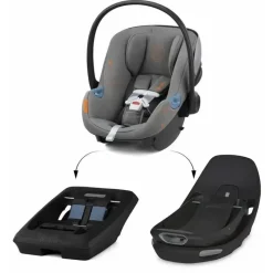 Cybex - Assento de carro infantil seguro com sensor giratório Aton G, cinza lava Clearance