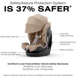Cybex - Callisto G 360° Rotating All-in-One Convertible Car Seat, Almond Beige Best