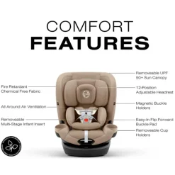 Cybex - Callisto G 360° Rotating All-in-One Convertible Car Seat, Almond Beige Best
