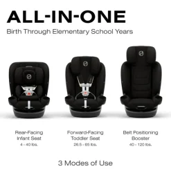 Cybex - Callisto G 360° Rotating All-in-One Convertible Car Seat, Moon Black Clearance